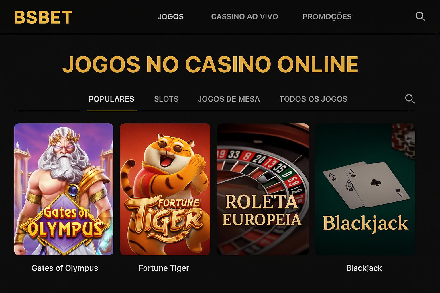 Jogos de cassino online BSBET
